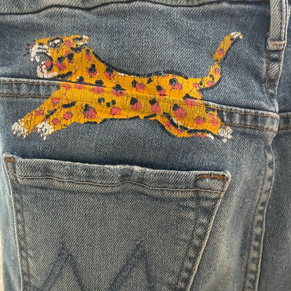 Mother TIGER High Waisted Looker Ankle Fray LSU Auburn Clemson 25 - Picture 6 of 9